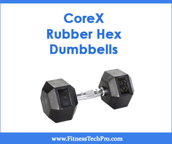Corex Rubber Hex Dumbbells