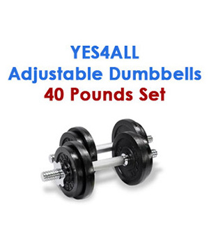 Yes4All Adjustable Dumbbells 40 pound