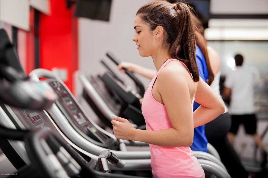 fitness treadmill woman